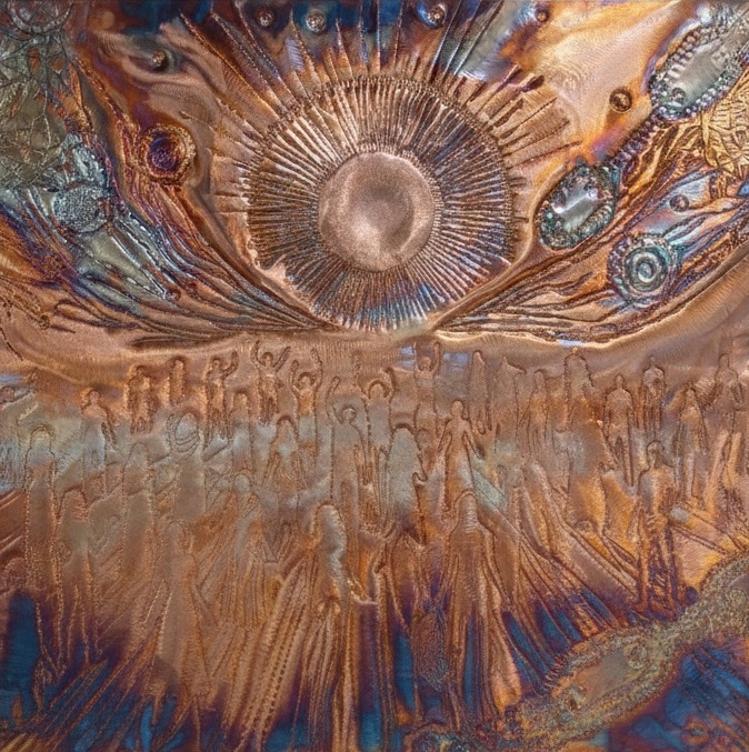 Obraz wykonany w miedzi